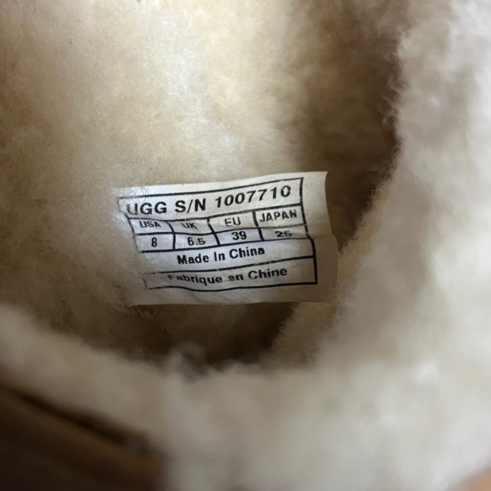 UGG Brown Shearling Lined Moccasins - Picture 7 of 7